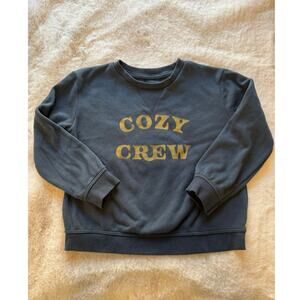 Little Co Blue Cozy Crew Sweatshirt size 5T
